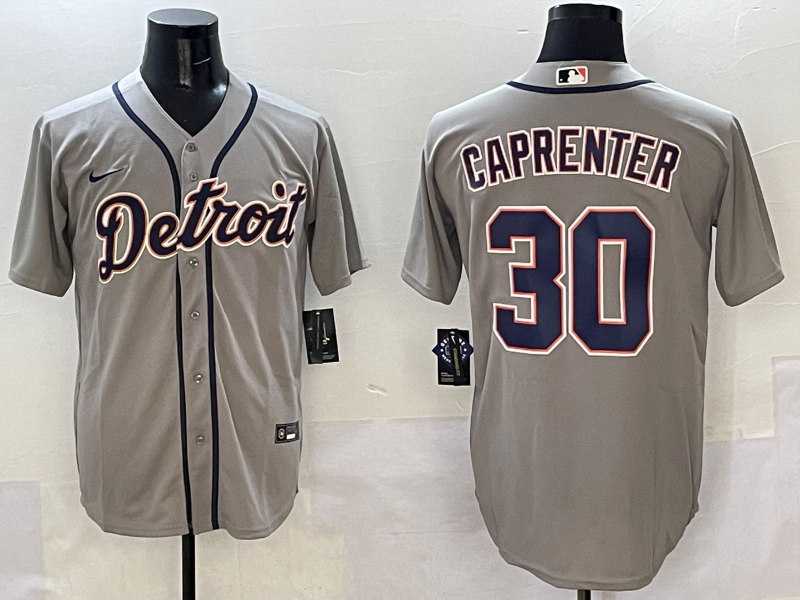Men's Detroit Tigers Kerry Carpenter #30 Gray Jersey